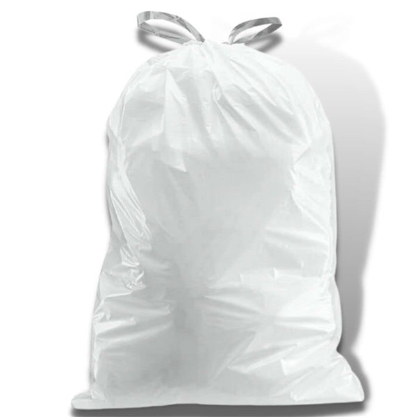 Elemant Trade 18 Gallon Trash Bags2.0 MilWhite Drawstring Garbage Can